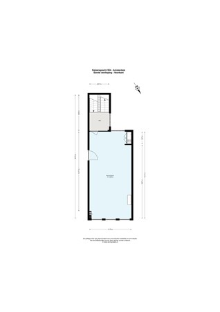 Plattegrond - Keizersgracht 584, 1017 EN Amsterdam - Keizersgracht 584 - Amsterdam - Eerste verdieping - Voorkant - 2D.jpg